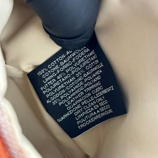 HERMES Pouch cotton ORANGE FEU Bolide Mini Mini Women Used Authentic