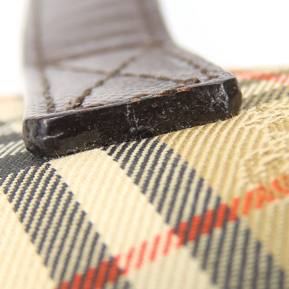 BURBERRY Handbag Canvas, Leather beige Nova Check Women Used Authentic