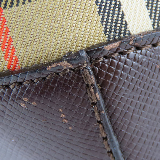 BURBERRY Handbag Canvas, Leather beige Nova Check Women Used Authentic