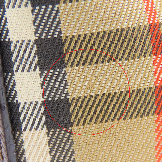 BURBERRY Handbag Canvas, Leather beige Nova Check Women Used Authentic