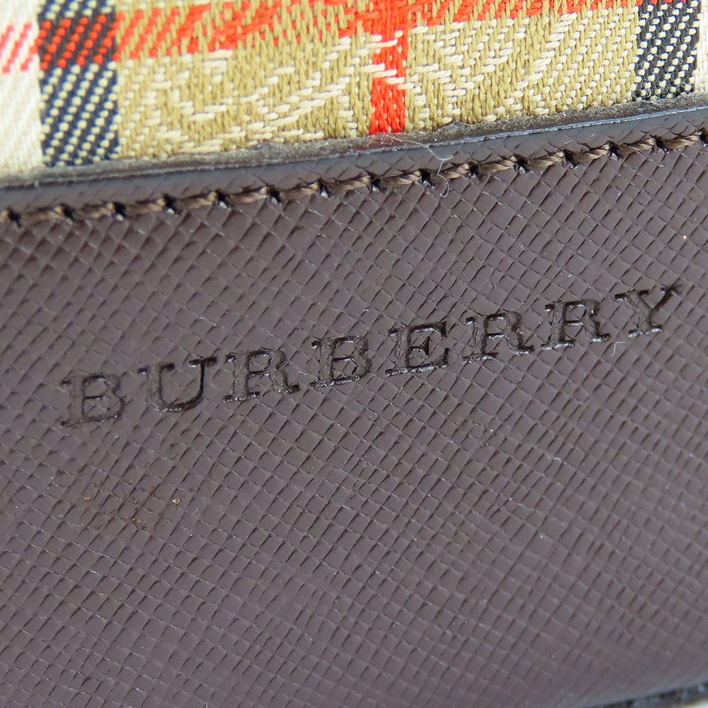 BURBERRY Handbag Canvas, Leather beige Nova Check Women Used Authentic