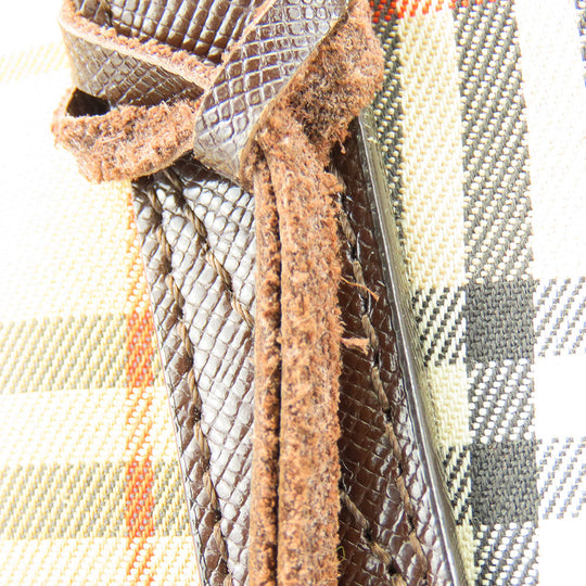 BURBERRY Handbag Canvas, Leather beige Nova Check Women Used Authentic