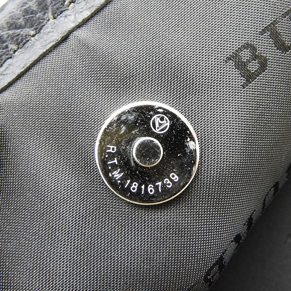 BURBERRY Shoulder Bag Canvas, Leather black Women Used Authentic