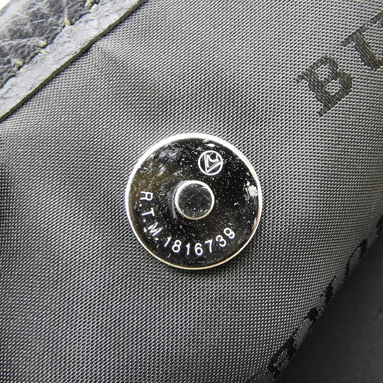 BURBERRY Shoulder Bag Canvas, Leather black Women Used Authentic