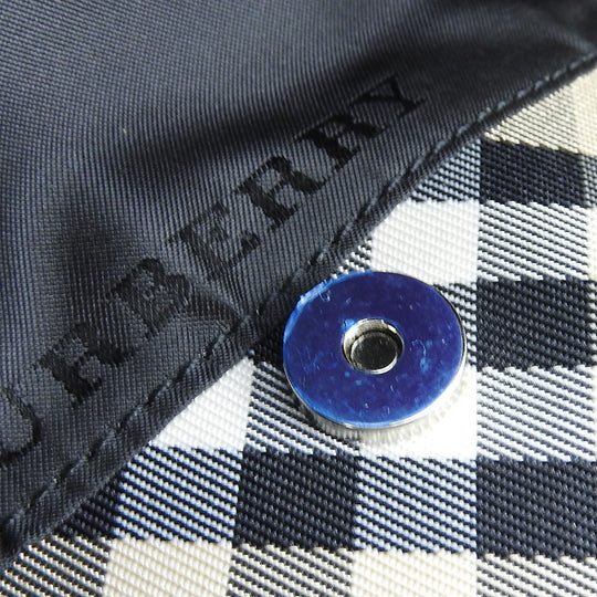 BURBERRY Shoulder Bag Canvas, Leather black Women Used Authentic