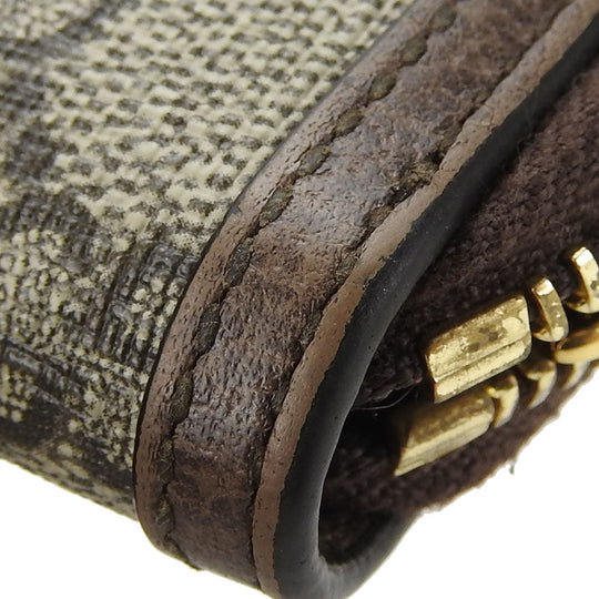 GUCCI Key case Key holder  523157 GG Supreme canvas, leather beige Sherry line Off deer unisex(Unisex) Used Authentic