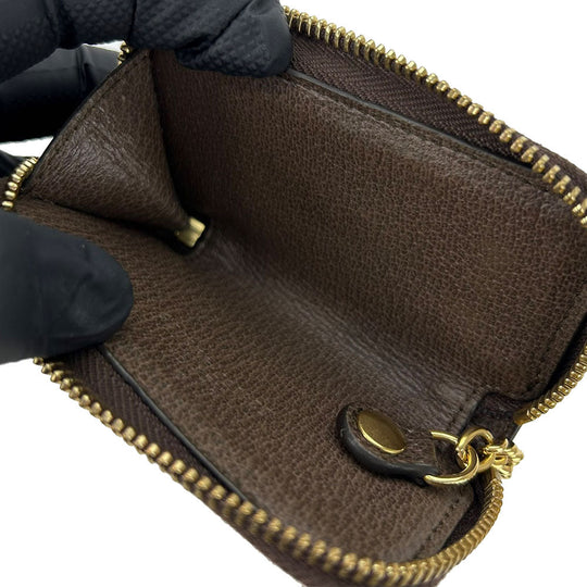 GUCCI Key case Key holder  523157 GG Supreme canvas, leather beige Sherry line Off deer unisex(Unisex) Used Authentic