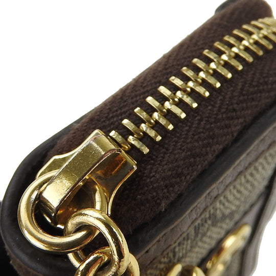 GUCCI Key case Key holder  523157 GG Supreme canvas, leather beige Sherry line Off deer unisex(Unisex) Used Authentic