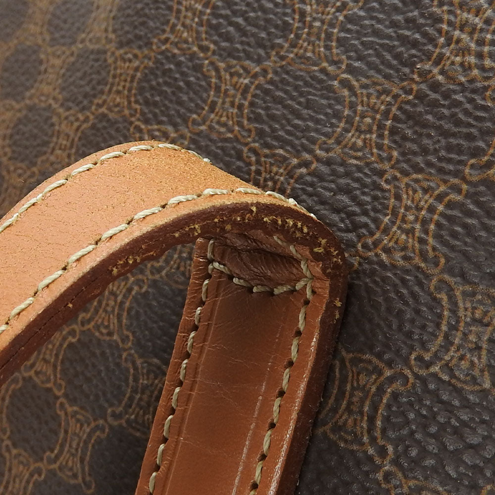 CELINE Tote Bag Leather, PVC Brown Macadam Women Used Authentic