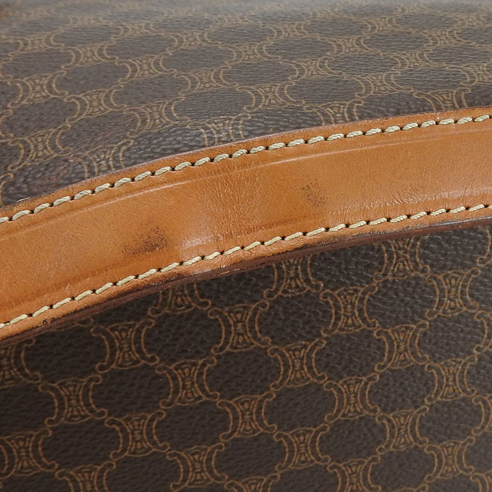 CELINE Tote Bag Leather, PVC Brown Macadam Women Used Authentic