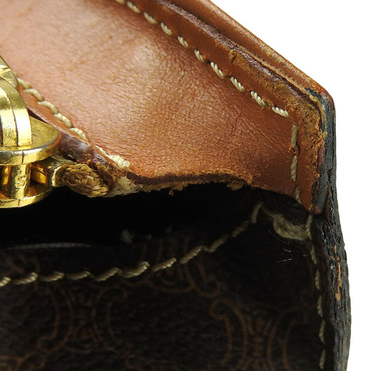 CELINE Tote Bag Leather, PVC Brown Macadam Women Used Authentic