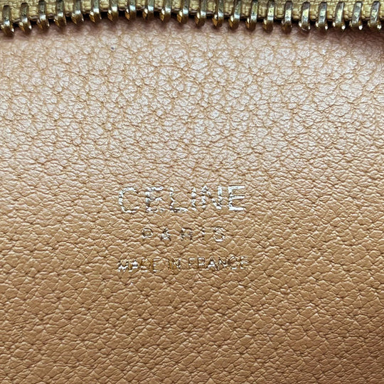 CELINE Tote Bag Leather, PVC Brown Macadam Women Used Authentic