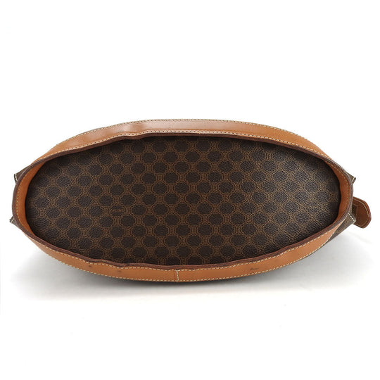 CELINE Tote Bag Leather, PVC Brown Macadam Women Used Authentic