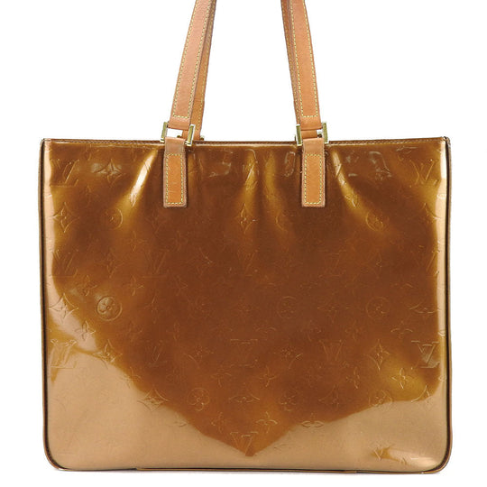 LOUIS VUITTON Tote Bag M91134 Monogram Vernis Brown Columbus Women Used Authentic
