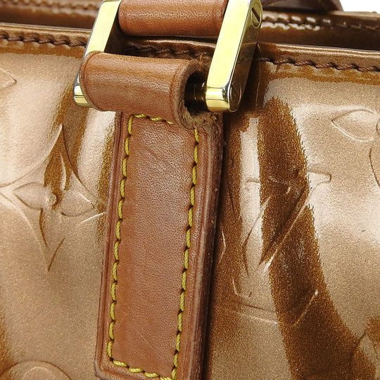 LOUIS VUITTON Tote Bag M91134 Monogram Vernis Brown Columbus Women Used Authentic