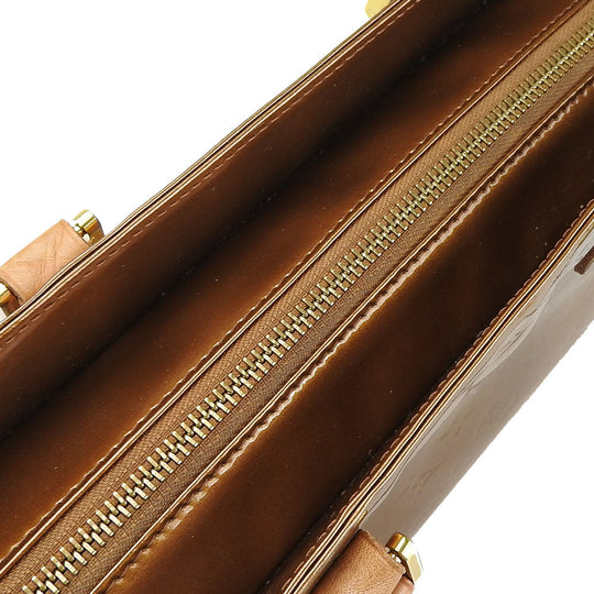 LOUIS VUITTON Tote Bag M91134 Monogram Vernis Brown Columbus Women Used Authentic