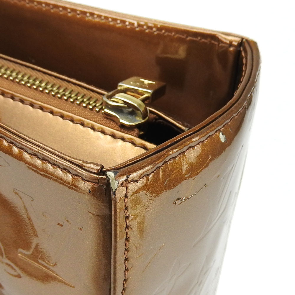LOUIS VUITTON Tote Bag M91134 Monogram Vernis Brown Columbus Women Used Authentic