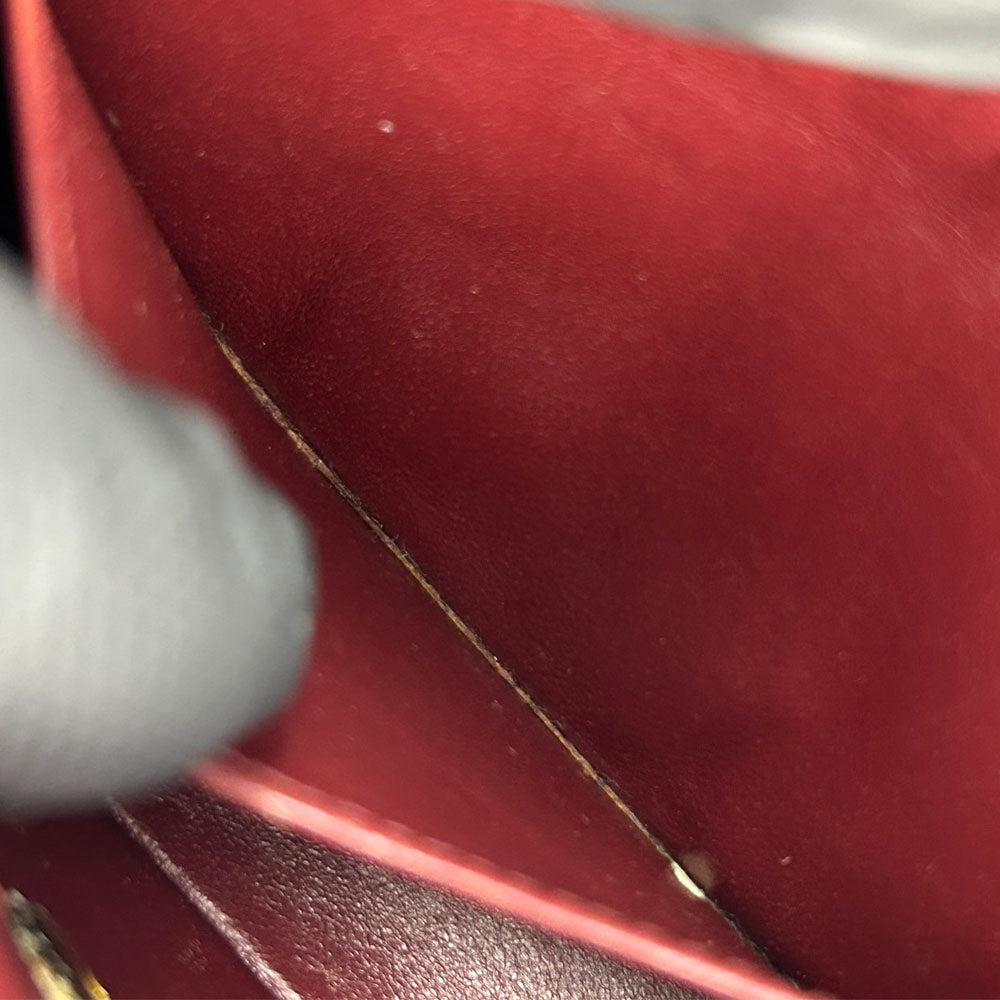 CHANEL Shoulder Bag lambskin black Mini matrasse Women Used Authentic