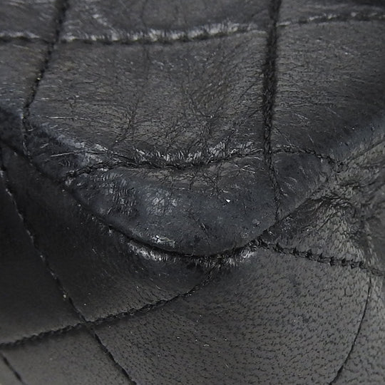 CHANEL Shoulder Bag lambskin black Mini matrasse Women Used Authentic