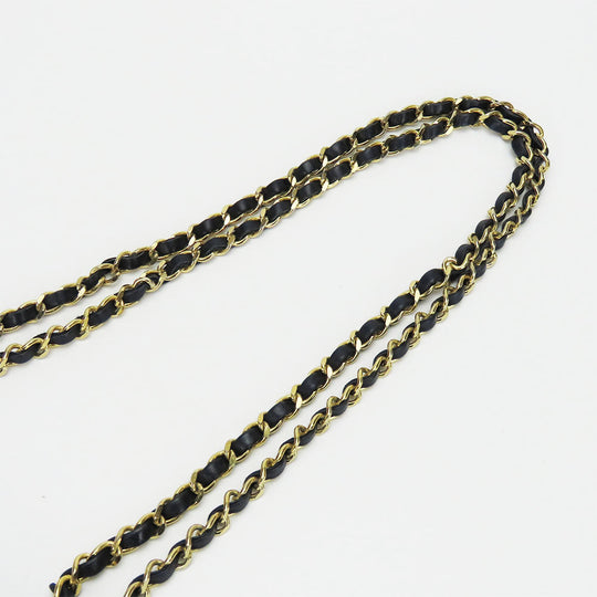 CHANEL Shoulder Bag lambskin Red Chain Bicolole Women Used Authentic