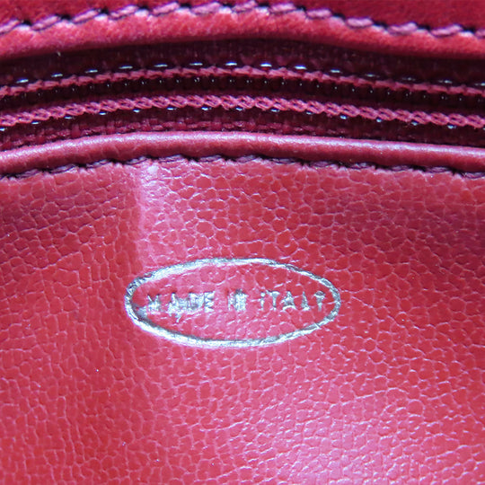 CHANEL Shoulder Bag lambskin Red Chain Bicolole Women Used Authentic