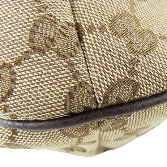 GUCCI Shoulder Bag 181092 GG canvas, leather beige Women Used Authentic