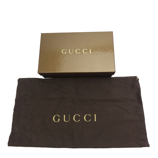 GUCCI Long Wallet Purse 245723 GG canvas, leather Brown Women Used Authentic