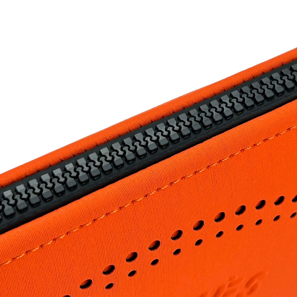 HERMES Pouch Polyamide elastane Orange Neoban Wave MM unisex(Unisex) Used Authentic