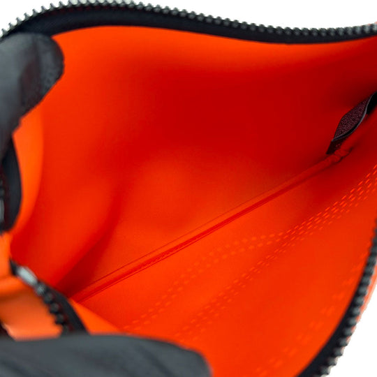 HERMES Pouch Polyamide elastane Orange Neoban Wave MM unisex(Unisex) Used Authentic