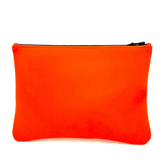 HERMES Pouch Polyamide elastane Orange Neoban Wave MM unisex(Unisex) Used Authentic