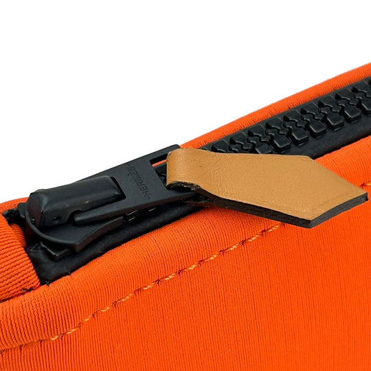 HERMES Pouch Polyamide elastane Orange Neoban Wave MM unisex(Unisex) Used Authentic