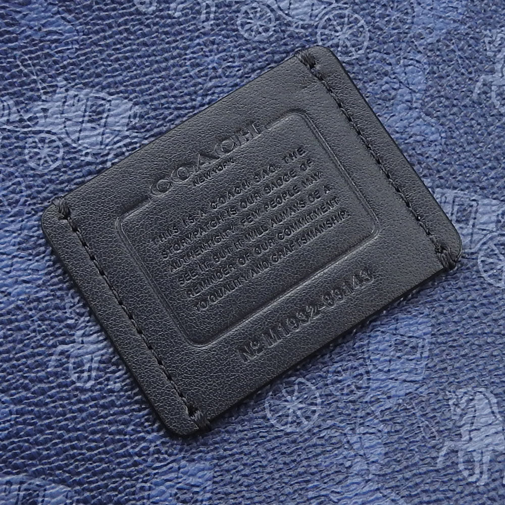 COACH Handbag 89143 Leather, PVC blue Hose & carriage Women Used Authentic