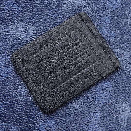 COACH Handbag 89143 Leather, PVC blue Hose & carriage Women Used Authentic