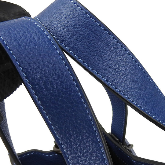 COACH Handbag 89143 Leather, PVC blue Hose & carriage Women Used Authentic