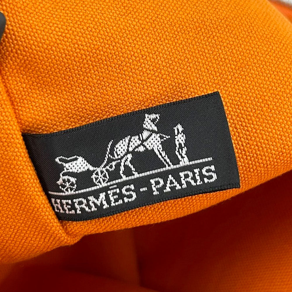 HERMES Pouch canvas Orange Bora Bora Pouch GM unisex(Unisex) Used Authentic