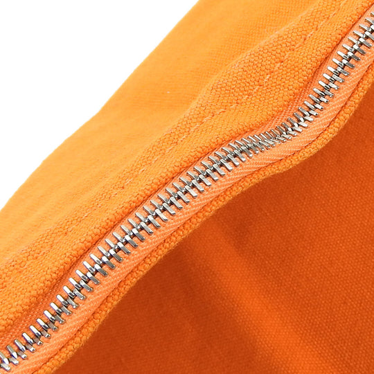 HERMES Pouch canvas Orange Bora Bora Pouch GM unisex(Unisex) Used Authentic
