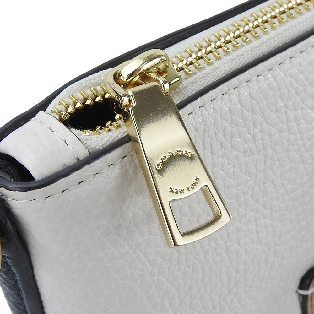 COACH Handbag F73715 leather white Women Used Authentic