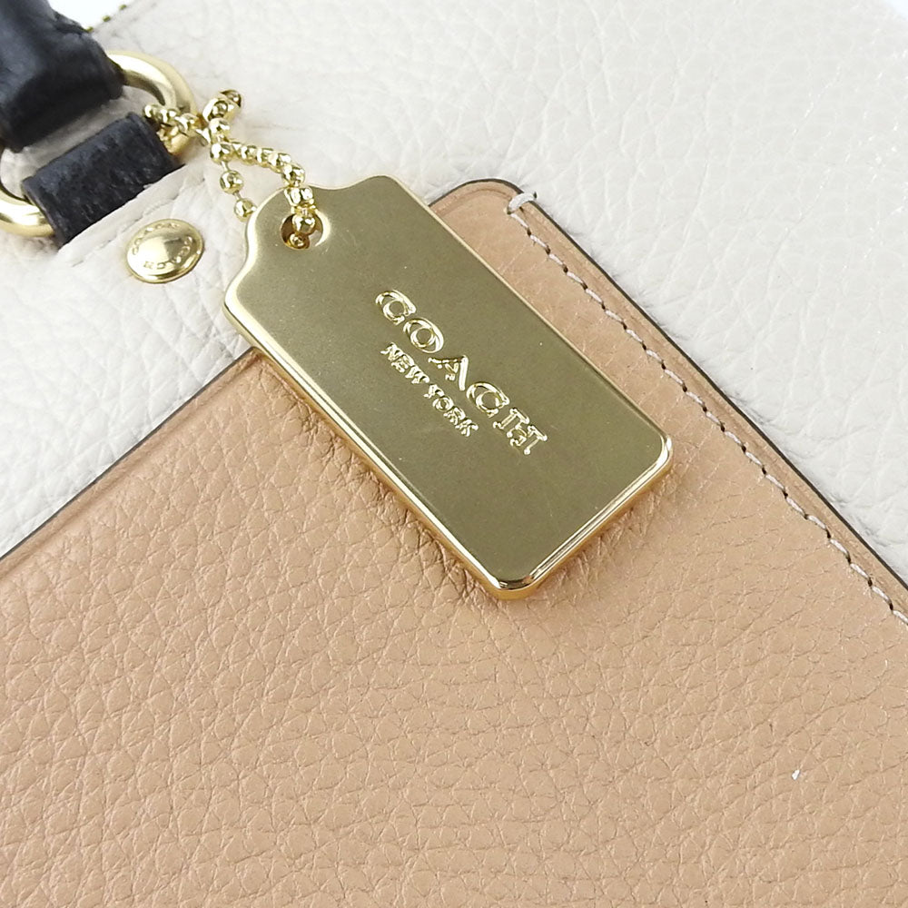 COACH Handbag F73715 leather white Women Used Authentic