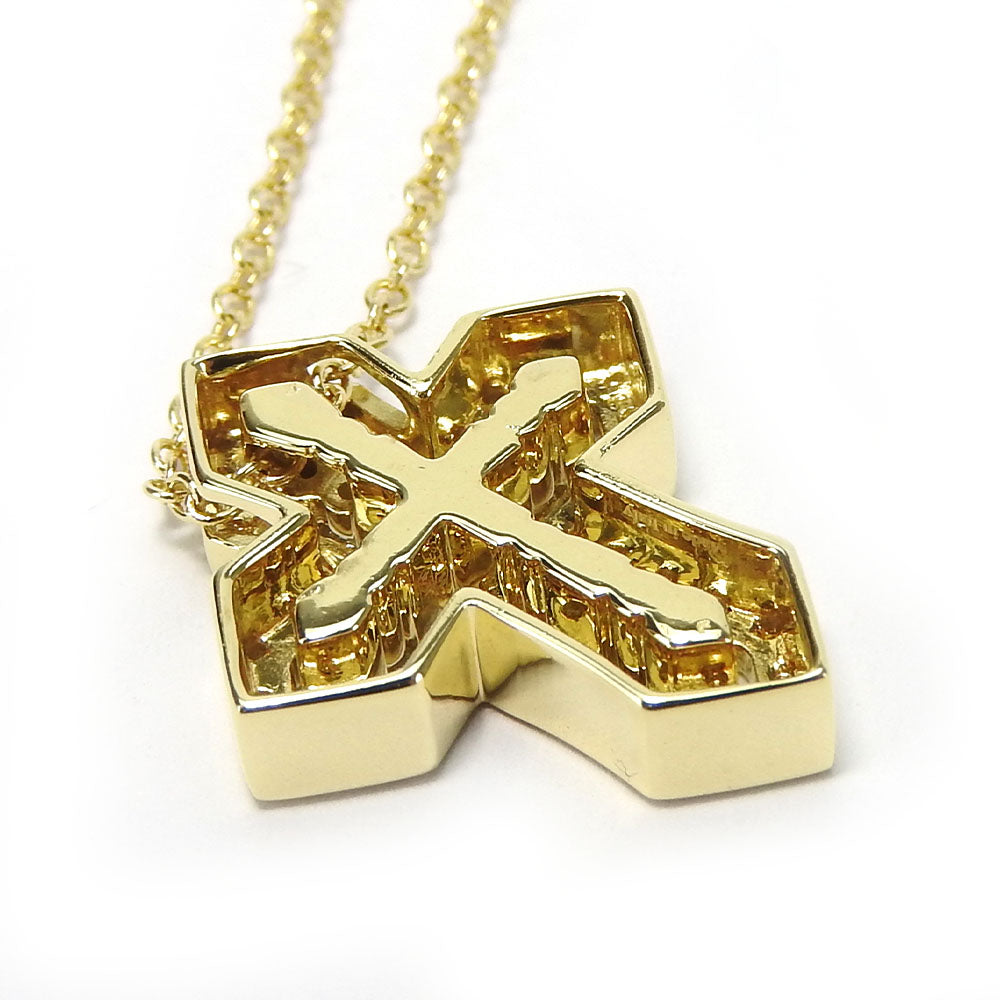 Damiani Necklace K18 Yellow Gold, Diamond Yellow Gold crown Belle epoch Women Used Authentic