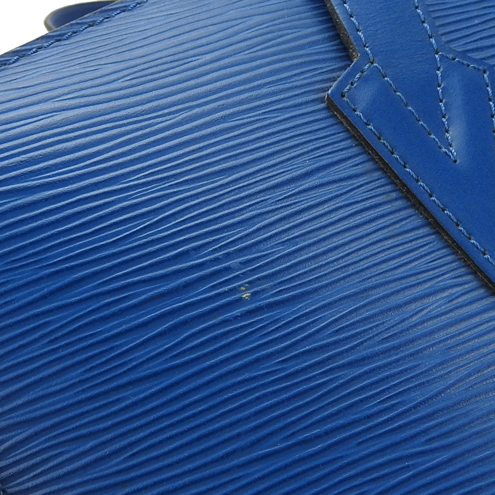 LOUIS VUITTON Tote Bag M52265 Epi Leather blue Sun jack shopping Women Used Authentic