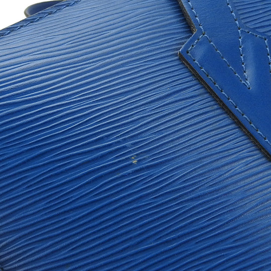 LOUIS VUITTON Tote Bag M52265 Epi Leather blue Sun jack shopping Women Used Authentic