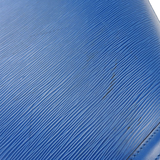 LOUIS VUITTON Tote Bag M52265 Epi Leather blue Sun jack shopping Women Used Authentic