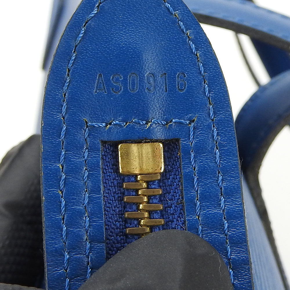 LOUIS VUITTON Tote Bag M52265 Epi Leather blue Sun jack shopping Women Used Authentic