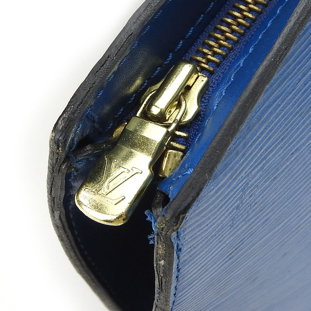 LOUIS VUITTON Tote Bag M52265 Epi Leather blue Sun jack shopping Women Used Authentic