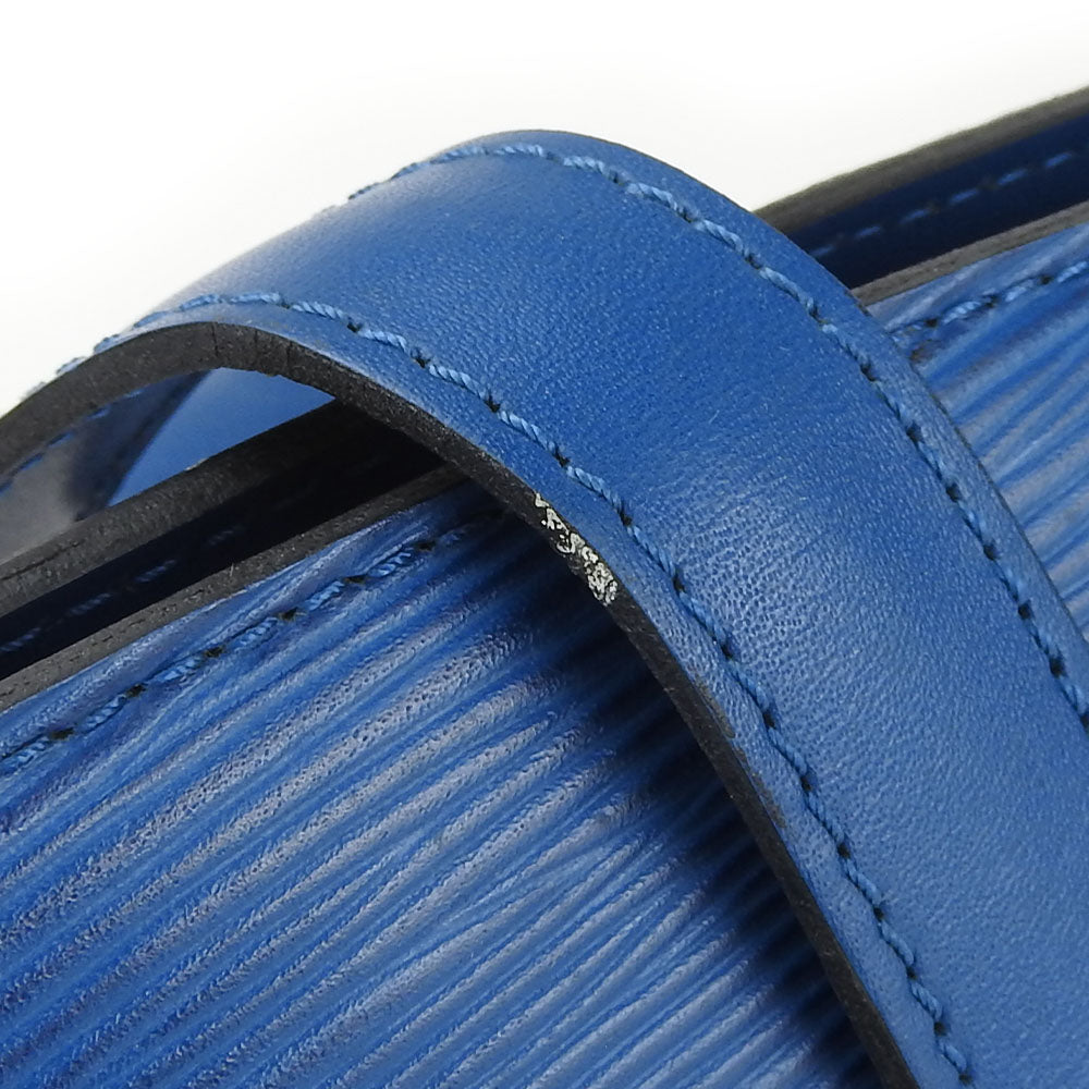 LOUIS VUITTON Tote Bag M52265 Epi Leather blue Sun jack shopping Women Used Authentic