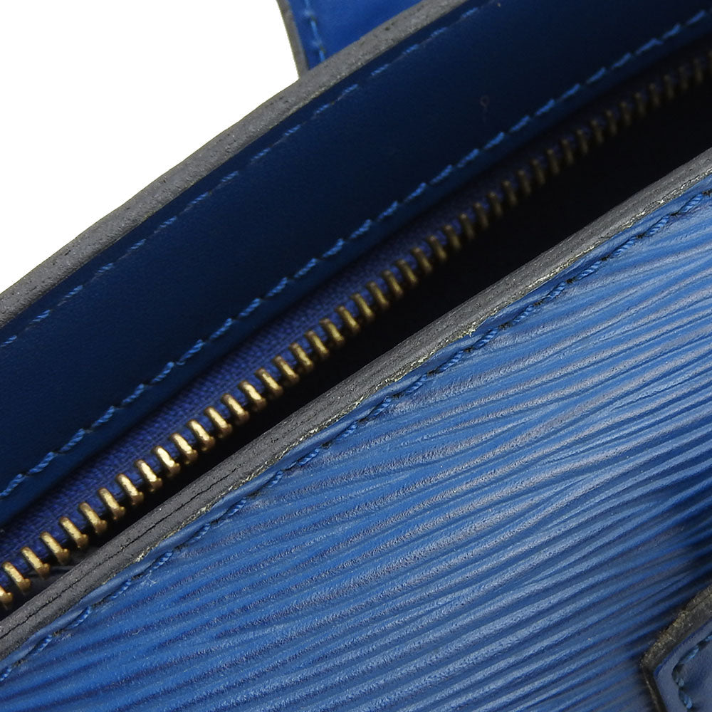 LOUIS VUITTON Tote Bag M52265 Epi Leather blue Sun jack shopping Women Used Authentic