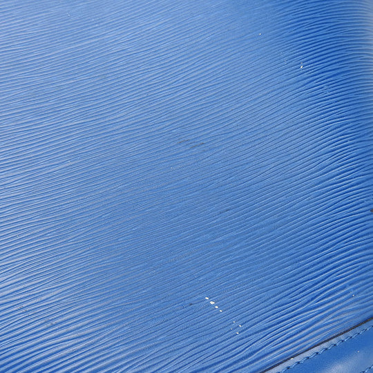 LOUIS VUITTON Tote Bag M52265 Epi Leather blue Sun jack shopping Women Used Authentic