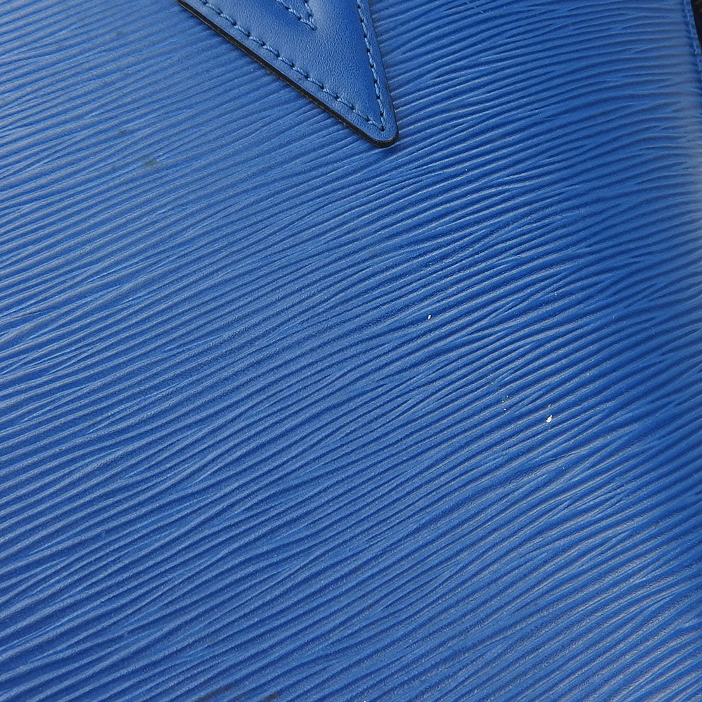 LOUIS VUITTON Tote Bag M52265 Epi Leather blue Sun jack shopping Women Used Authentic