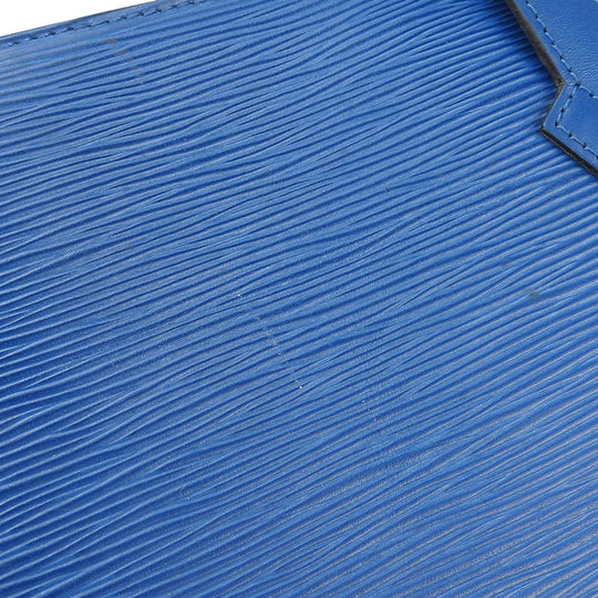 LOUIS VUITTON Tote Bag M52265 Epi Leather blue Sun jack shopping Women Used Authentic