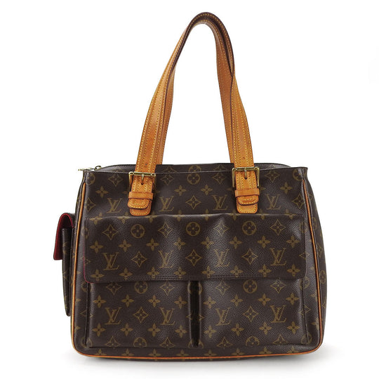 LOUIS VUITTON Tote Bag M51162 Monogram Brown Multiplex Women Used Authentic